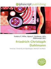 Friedrich Christoph Dahlmann,6134260843,9786134260848