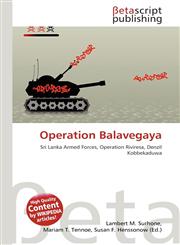 Operation Balavegaya,6135317911,9786135317916
