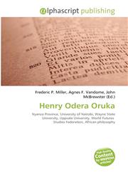 Henry Odera Oruka,6134357375,9786134357371