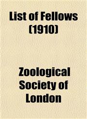 List of Fellows (1910),1153007347,9781153007344