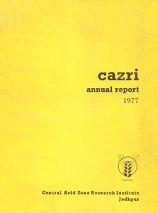 Annual Report, 1977 Central Arid Zone Research Institute