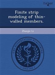 Finite strip modeling of thin-walled members.,1243618493,9781243618498