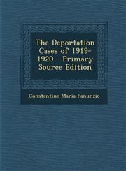 Deportation Cases of 1919-1920,1289386781,9781289386788