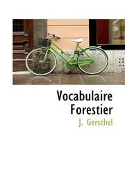 Vocabulaire Forestier,1103173383,9781103173389