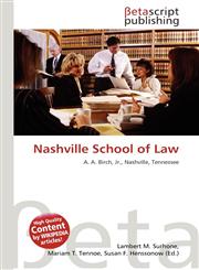 Nashville School of Law,6135108204,9786135108200