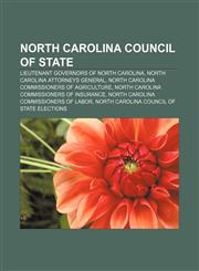 North Carolina Council of State Lieutenant Governors of North Carolina, North Carolina Attorneys General,1158192304,9781158192304