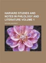 Harvard Studies and Notes in Philology and Literature Volume 1,1152763857,9781152763852