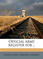 Official army register for ..,1179771567,9781179771564