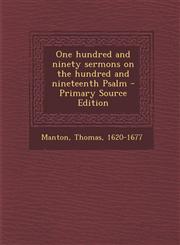 One hundred and ninety sermons on the hundred and nineteenth Psalm - Primary Source Edition,1295052326,9781295052325
