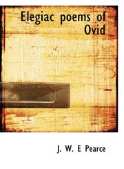 Elegiac poems of Ovid,1116834707,9781116834703
