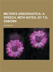 Milton's Areopagitica,1230288708,9781230288703