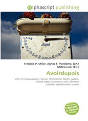 Avoirdupois,613179927X,9786131799273