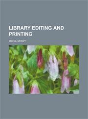 Library Editing and Printing,1235718352,9781235718359