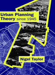 Urban Planning Theory Since 1945,0761960945,9780761960942