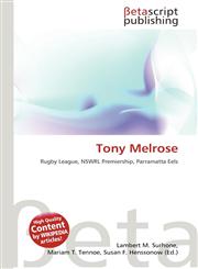 Tony Melrose,6133653116,9786133653115