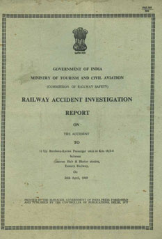 Railway Accident Investigation Report On the Accident to 11 UP Burdwan Katwa Passenger Train at Km. 18/3-4 Between Amrun Halt and Bhatar Station, Eastern Railway, on 26th April, 1969