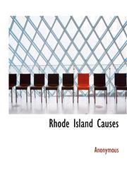 Rhode Island Causes,1140127918,9781140127918