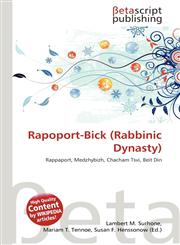 Rapoport-Bick (Rabbinic Dynasty),6134403970,9786134403979