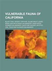 Vulnerable Fauna of California Black Toad, Desert Tortoise, Island Night Lizard, Kern Canyon Slender Salamander, Kings River Slender Salamander, Sant,1230794298,9781230794297