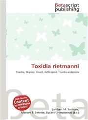 Toxidia rietmanni,6135183958,9786135183955