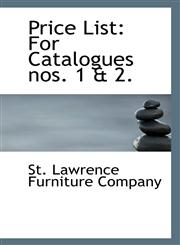 Price List For Catalogues nos. 1 & 2.,1113326093,9781113326096