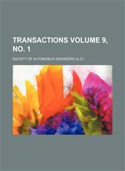 Transactions Volume 9, no. 1,1152076485,9781152076488