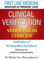 Clinical Verification Verification of Homeopathic Symptoms Research 1st Edition,2874910031,9782874910036