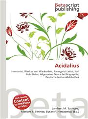 Acidalius,6131012245,9786131012242