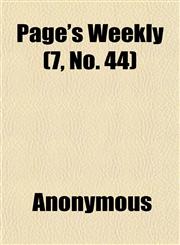 Page's Weekly (7, No. 44),115258636X,9781152586369