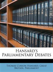 Hansard's Parliamentary Debates,1174491639,9781174491634