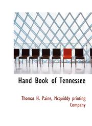Hand Book of Tennessee,1140326864,9781140326861