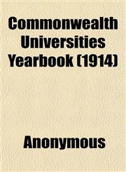 Commonwealth Universities Yearbook (1914),1151991015,9781151991010