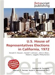 U.S. House of Representatives Elections in California, 1972,6135324594,9786135324594