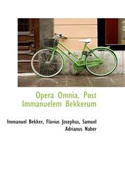 Opera Omnia. Post  Immanuelem Bekkerum,1116469634,9781116469639