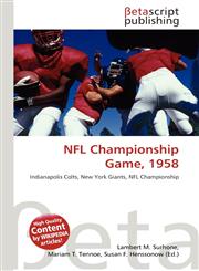 NFL Championship Game, 1958,6131291500,9786131291500