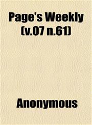 Page's Weekly (v.07 n.61),1152582402,9781152582408