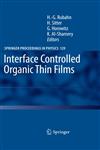 Interface Controlled Organic Thin Films,3540959297,9783540959298