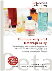 Homogeneity and Heterogeneity,6134470945,9786134470940