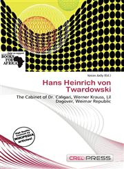 Hans Heinrich von Twardowski,6138042298,9786138042297