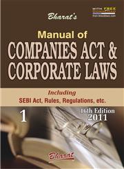 Bharat's Manual of Companies Act & Corporate Laws Including Sebi Rules, Regulations, Etc. 2 Vols. 16th Edition,8177336878,9788177336870