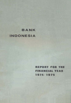 Report for the Financial Year 1974-1975 1st Edition