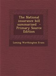 National Insurance Bill Summarised,1289882665,9781289882662