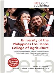 University of the Philippines Los Baños College of Agriculture,6135430653,9786135430653