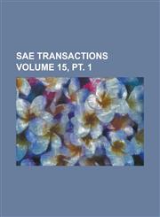 SAE Transactions Volume 15, pt. 1,1234111470,9781234111472