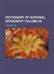 Dictionary of National Biography Volume 56,1152232363,9781152232365