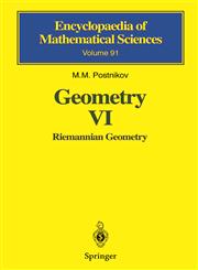 Geometry VI Riemannian Geometry,3540411089,9783540411086