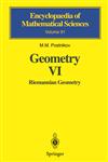 Geometry VI Riemannian Geometry,3540411089,9783540411086
