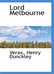 Lord Melbourne,111689243X,9781116892437