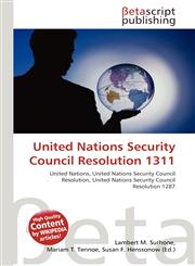 United Nations Security Council Resolution 1311,6135092634,9786135092639