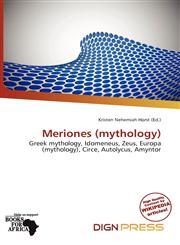 Meriones (mythology),6135737147,9786135737141